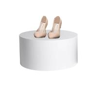 Pedestal Display Stand,Large Round Display Pedestal Stand - 60x20cm, 440 Lbs Load Capacity, No Assembly, Ideal for Mannequin Photography Props, Cylinder Display Risers, White Finish