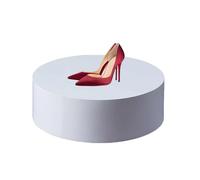 Pedestal Display Stand,White Round Display Pedestal Stand for Jewelry & Fashion Mannequins, 60x30cm Plinth Base for Events & Boutiques, Stylish Display Platform for Showcasing Models