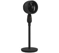 Pedestal Fan Black 31x91 cm PP ABS 3-Speed Oscillating Quiet Bedroom Circulator