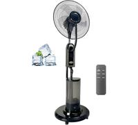 Pedestal Oscillating Misting Fan, High-Velocity 3-Speed Waterproof Tilting Fan for Outdoor Patio Cooling