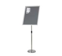 Pedestal Sign Holder, Adjustable Floor Stand for Vertical and Horizontal Display, Heavy Duty Advertising Billboard Stand for Hotels and Malls