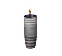 Pedestal Sink Ceramic One Piece Pedestal Sink Balcony Outdoor Courtyard Floor-Standing Wash Basin