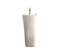 Pedestal Sink Ceramic Pedestal Bathroom Sink Combo with Faucet and Drain One Piece Wash Basin for Indoor Outdoor
