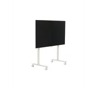 Pedestal Straight Rollin' TV Stand Pearl
