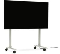 Pedestal Straight Rollin' TV Stand Pearl