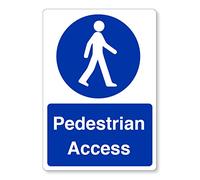 Pedestrian Access Stickers, A5, 148mm x 210mm, Workplace Health and Safety Signs, Pack of 2, Made in the UK, Printed on External Grade Vinyl
