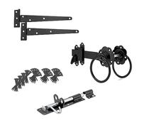 Pedestrian Patheway 450mm Hinge Pack Supplied with 2X Hinges 1x Ring Latch & 1x Lockable Pad Bolts to Hang a Single Gate