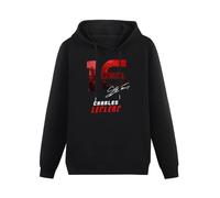PEDFUVL Charles Leclerc Essential 16 Men's Hoodies Graphic Printed Black Pullover Sweatshirts L