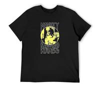PEDFUVL Garth Marenghi's Darkplace Monkey Bastard Hands ! Men's T-Shirt Graphic Printed Black Tee 3XL