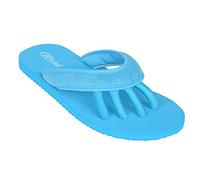 Pedi Couture Sandals I Size Lightweight Women's Sandals with Toe Separator Shower Slippers Toe Mules Leisure Bath Sauna Shoes Spa Pedicure, turquoise, Medium