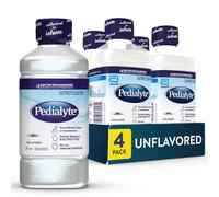 Pedialyte Electrolyte Solution, Unflavored, Hydration Drink, 33.8 Fl Oz. (Pack of 4)