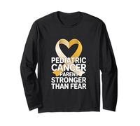 Pediatric Cancer Parent Stronger Than Fear Long Sleeve T-Shirt