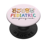 Pediatric Emergency Room ER Nurse Baby Animals Teddy Bear PopSockets Adhesive PopGrip