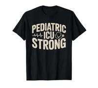 Pediatric ICU Strong PICU Nurse Badge Medical Cross Strength T-Shirt