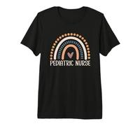 Pediatric Nurse Boho Rainbow Nurse Premium T-Shirt