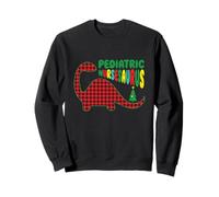 Pediatric Nurse Christmas Dinosaur Design Sweatshirt