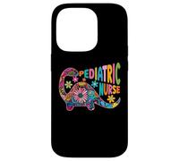 Pediatric Nurse Floral Dinosaur Retro Case for iPhone 14 Pro