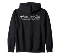 Pediatric Nurse Icons Heartbeat Love Care Zip Hoodie
