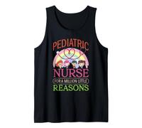 Pediatric Nurse Rainbow Heart Stethoscope Design Tank Top