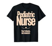 Pediatric Nurse Tiny Patients Big Bravery Healthcare Design T-Shirt