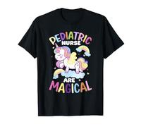 Pediatric Nurse Unicorn Design - Cute Magical Rainbow T-Shirt