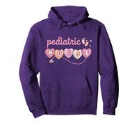 Pediatric Nurse Valentines Day PEDS PICU Doula Cupid Hearts Pullover Hoodie