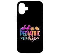 Pediatric Pediatrics Nurses Dinosaurs Colorful Peds Nurse Case for iPhone 16 Plus