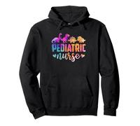 Pediatric Pediatrics Nurses Dinosaurs Colorful Peds Nurse Pullover Hoodie