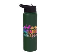 Pediatric Pediatrics Nurses Dinosaurs Colorful Peds Nurse Stainless Steel Insulated Water Bottle