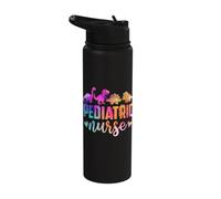Pediatric Pediatrics Nurses Dinosaurs Colorful Peds Nurse Stainless Steel Insulated Water Bottle