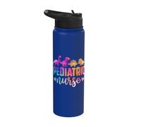 Pediatric Pediatrics Nurses Dinosaurs Colorful Peds Nurse Stainless Steel Insulated Water Bottle