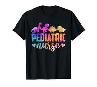 Pediatric Pediatrics Nurses Dinosaurs Colorful Peds Nurse T-Shirt