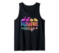 Pediatric Pediatrics Nurses Dinosaurs Colorful Peds Nurse Tank Top