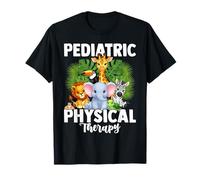 Pediatric Physical Therapy Therapist PT Crew Safari Animals T-Shirt