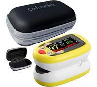 Pediatric Pulse Oximeter Blood Oxygen Saturation Monitoring Detection Meter Heart Rate Stats Detector NHS Children Finger Kids SpO2 Levels Monitor TFT Lanyard & USB (Black case + Yellow Oximeter)