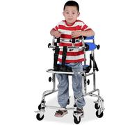 Pediatric Rollator Walker for Cerebral Palsy, Adjustable Height Mobility Aid for Children's Rehabilitation and Independence