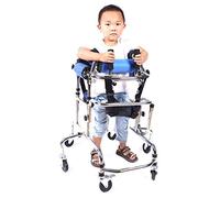 Pediatric Standing Rollator - Height Adjustable Walker for Cerebral Palsy Rehabilitation | Lightweight Aluminum Frame with Seat & Upright Support Training Aid