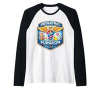 Pediatric Surgeon Caduceus Neonatal Fetal Surgery Doctor MD Raglan Baseball Tee