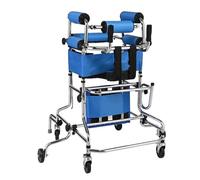 Pediatric Walker for Children, Folding Walking Frame Height-Adjustable Kids Upright Walker with Stainless Steel Frame for Toddlers Kids Teens with Special Needs(Blue)