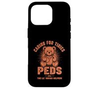 Pediatrics Doctor Nurse Tiny Humans Stethoscope Bear Case for iPhone 16 Pro
