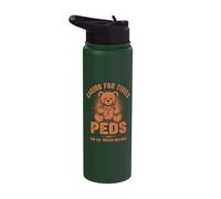 Pediatrics Doctor Nurse Tiny Humans Stethoscope Bear Stainless Steel Insulated Water Bottle