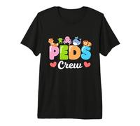 Pediatrics PEDS Crew Cute Animals PEDS Doctor Pediatric Premium T-Shirt
