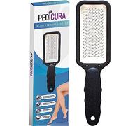 PediCura Professional Foot File and Callus Remover - Large Stainless Steel Foot Scraper for Hard Skin and Cracked Heels - Professional Pedicure Tool for Wet or Dry Feet - Durable Metal Rasp