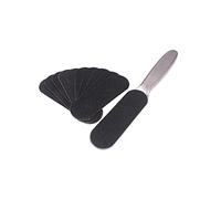 Pedicure Foot File Callus Remover for Dead Skin, Stainless Steel Foot Rasp Scrubber with 10Pcs Foot File Replacement Pads