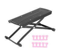 Pedicure Foot Rest Stand Adjustable Height Sturdy Thickened Non Slip Beauty Footrest for Shower Home Spa Toenail Care with 2 Toe Separators Alloy Rubber Foam Material