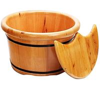 Pedicure Foot Soak Sauna Wooden Bucket, Age Spa for Home, Large Bath Tub, and Leg Adults, Relax
