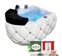 Pedicure Foot Spa, Foot Massager Acrylic Massage Footbath with Automatic Water Pump,Feet spa Tub Colorful Light Surfing Hot and Cold Adjustment,Portable Pedicure Bowl, with 60PCS Foot Bath Bags K