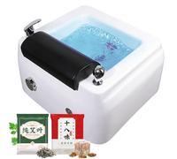 Pedicure Foot Spa, Foot Massager Acrylic Massage Footbath with Automatic Water Pump,Feet spa Tub Colorful Light Surfing Hot and Cold Adjustment,Portable Pedicure Bowl, with 60PCS Foot Bath Bags C