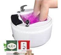 Pedicure Foot Spa, Foot Massager Acrylic Massage Footbath with Automatic Water Pump,Feet spa Tub Colorful Light Surfing Hot and Cold Adjustment,Portable Pedicure Bowl, with 60PCS Foot Bath Bags H