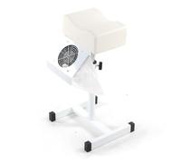 Pedicure Foot Stool with Fan Black Leg Rest Manicure White by Salon Store